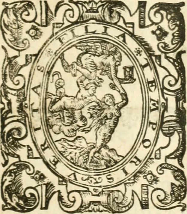 An illustration from Opervm moralivm et civilivm tomus. Qui continet Historiam regni Henrici Septimi, regis Angliae. Sermones fideles, sive Interiora rerum. Tractatum de sapientia veterum. Dialogum de bello sacro. Et Novam Atlantidem. Ab ipso honoratissimo auctore, praeterquam in paucis, latinitate donatus, 1638, leaf 282