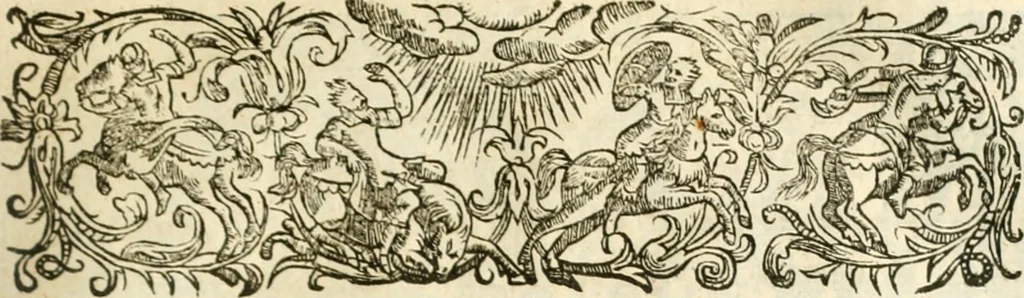 An illustration from Opervm moralivm et civilivm tomus. Qui continet Historiam regni Henrici Septimi, regis Angliae. Sermones fideles, sive Interiora rerum. Tractatum de sapientia veterum. Dialogum de bello sacro. Et Novam Atlantidem. Ab ipso honoratissimo auctore, praeterquam in paucis, latinitate donatus, 1638, leaf 288