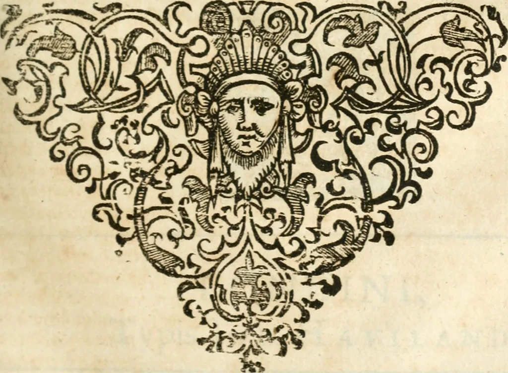 An illustration from Opervm moralivm et civilivm tomus. Qui continet Historiam regni Henrici Septimi, regis Angliae. Sermones fideles, sive Interiora rerum. Tractatum de sapientia veterum. Dialogum de bello sacro. Et Novam Atlantidem. Ab ipso honoratissimo auctore, praeterquam in paucis, latinitate donatus, 1638, leaf 366