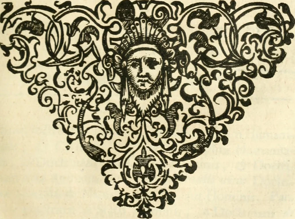 An illustration from Opervm moralivm et civilivm tomus. Qui continet Historiam regni Henrici Septimi, regis Angliae. Sermones fideles, sive Interiora rerum. Tractatum de sapientia veterum. Dialogum de bello sacro. Et Novam Atlantidem. Ab ipso honoratissimo auctore, praeterquam in paucis, latinitate donatus, 1638, leaf 526