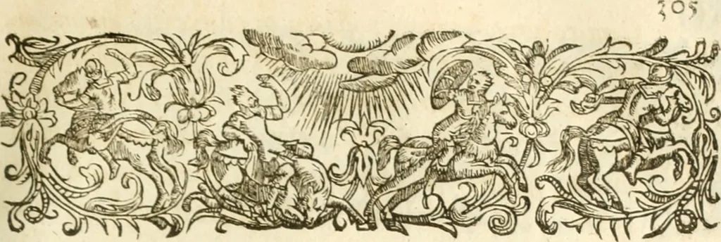 An illustration from Opervm moralivm et civilivm tomus. Qui continet Historiam regni Henrici Septimi, regis Angliae. Sermones fideles, sive Interiora rerum. Tractatum de sapientia veterum. Dialogum de bello sacro. Et Novam Atlantidem. Ab ipso honoratissimo auctore, praeterquam in paucis, latinitate donatus, 1638, leaf 724