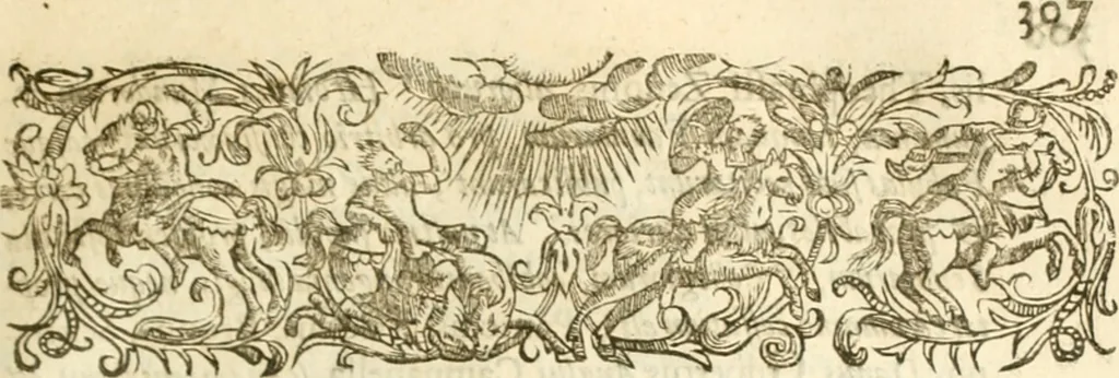 An illustration from Opervm moralivm et civilivm tomus. Qui continet Historiam regni Henrici Septimi, regis Angliae. Sermones fideles, sive Interiora rerum. Tractatum de sapientia veterum. Dialogum de bello sacro. Et Novam Atlantidem. Ab ipso honoratissimo auctore, praeterquam in paucis, latinitate donatus, 1638, leaf 726