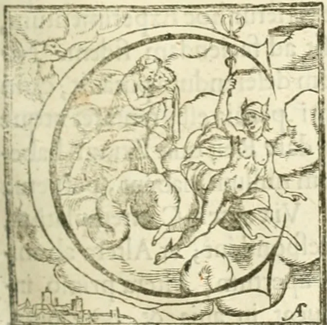 An illustration from Opervm moralivm et civilivm tomus. Qui continet Historiam regni Henrici Septimi, regis Angliae. Sermones fideles, sive Interiora rerum. Tractatum de sapientia veterum. Dialogum de bello sacro. Et Novam Atlantidem. Ab ipso honoratissimo auctore, praeterquam in paucis, latinitate donatus, 1638, leaf 896