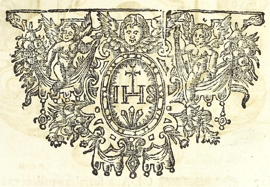 An illustration from O principe dos patriarcas S. Bento : ... de sua vida, discursada em emprezas politicas e predicaueis, 1683, leaf 389