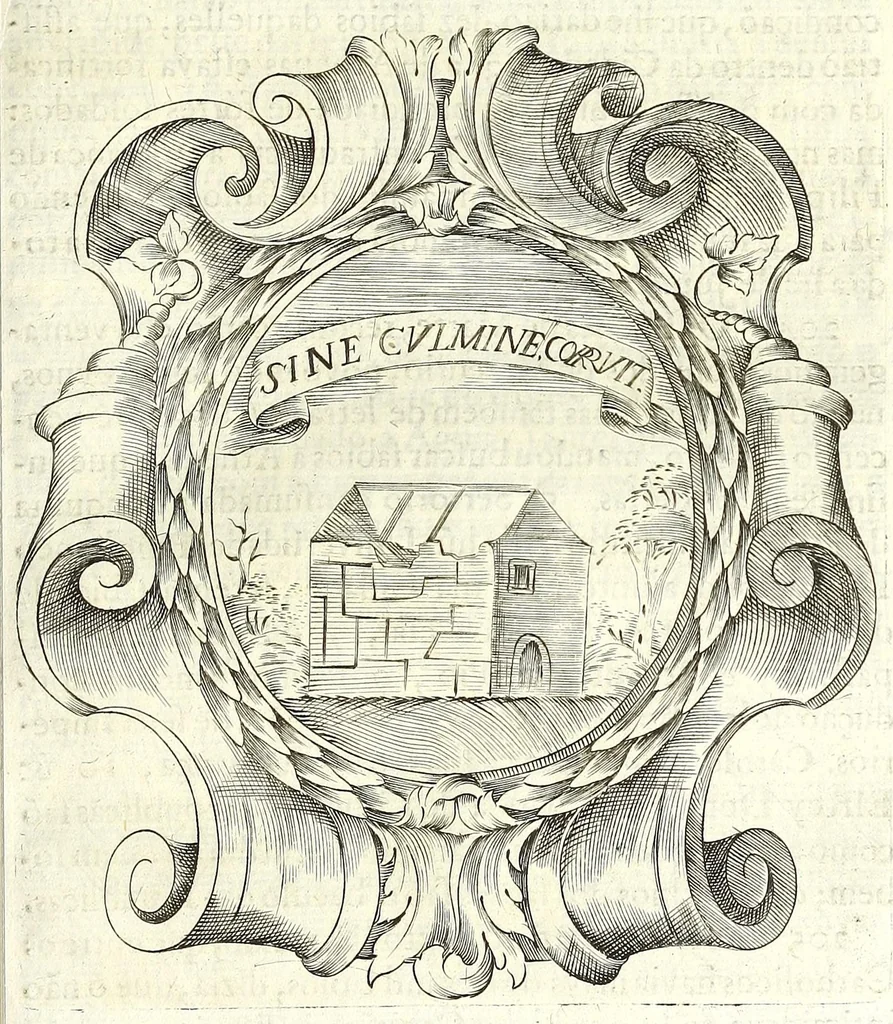 An illustration from O principe dos patriarcas S. Bento : ... de sua vida, discursada em emprezas politicas e predicaueis, 1683, leaf 619