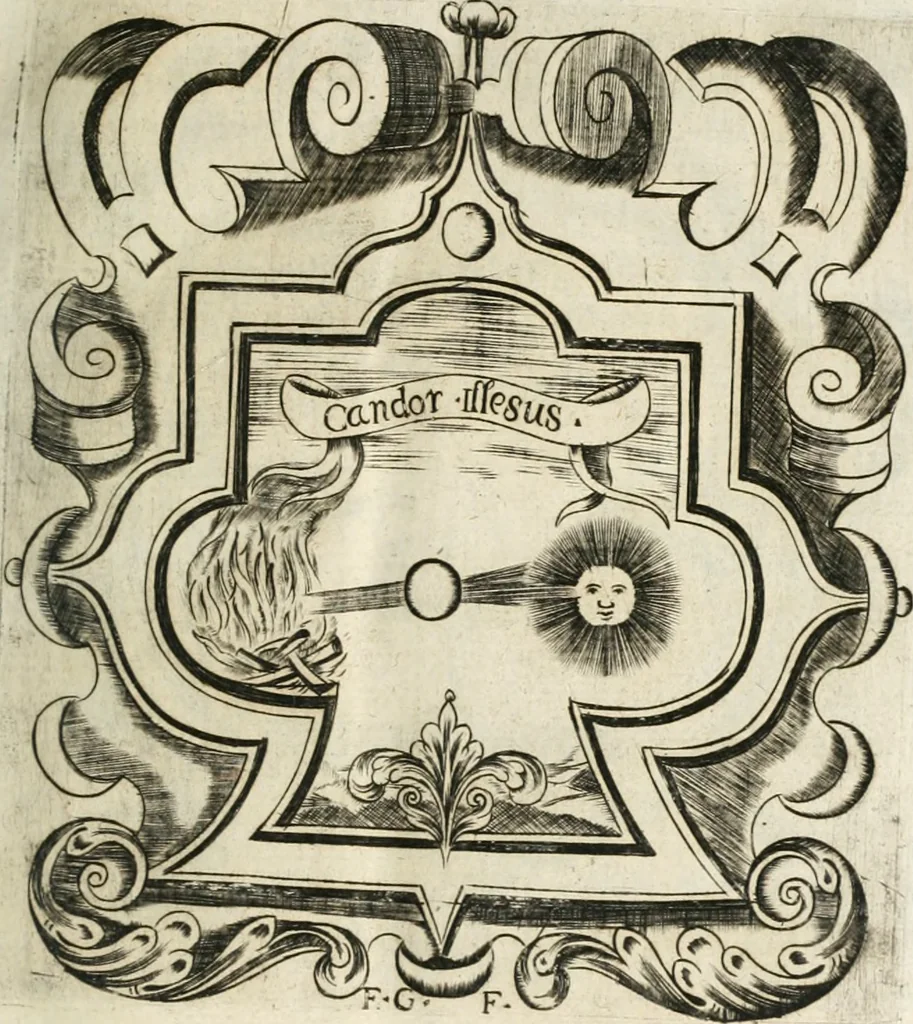An illustration from O principe dos patriarcas S. Bento : primeiro[-segundo] tomo de sua vida, 1683, leaf 14