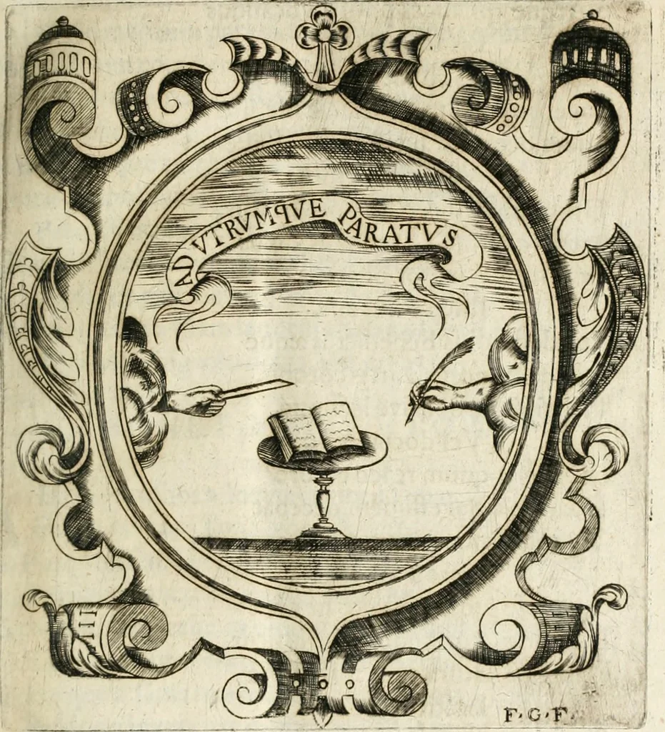 An illustration from O principe dos patriarcas S. Bento : primeiro[-segundo] tomo de sua vida, 1683, leaf 16