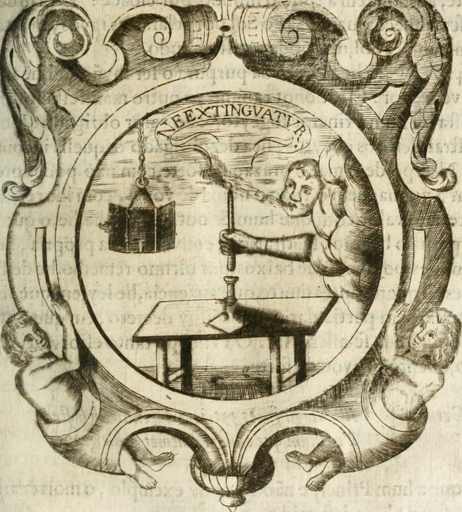 An illustration from O principe dos patriarcas S. Bento : primeiro[-segundo] tomo de sua vida, 1683, leaf 212