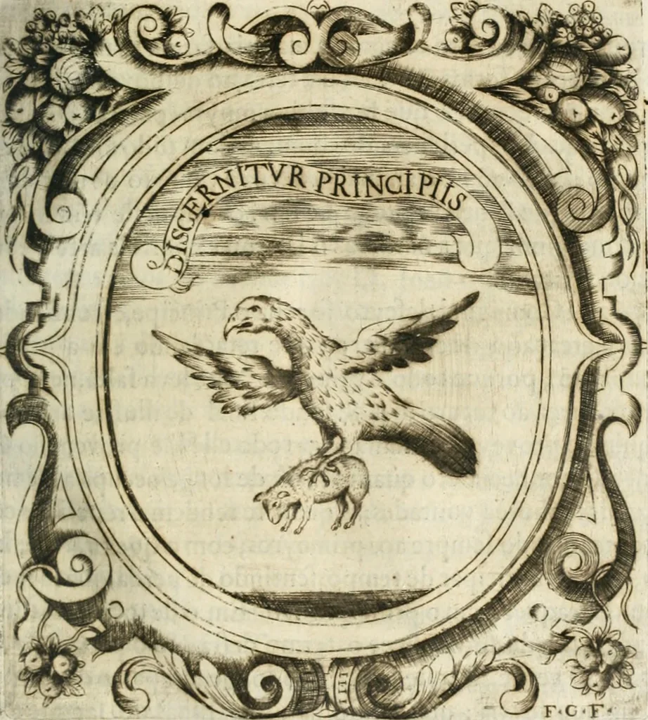 An illustration from O principe dos patriarcas S. Bento : primeiro[-segundo] tomo de sua vida, 1683, leaf 268