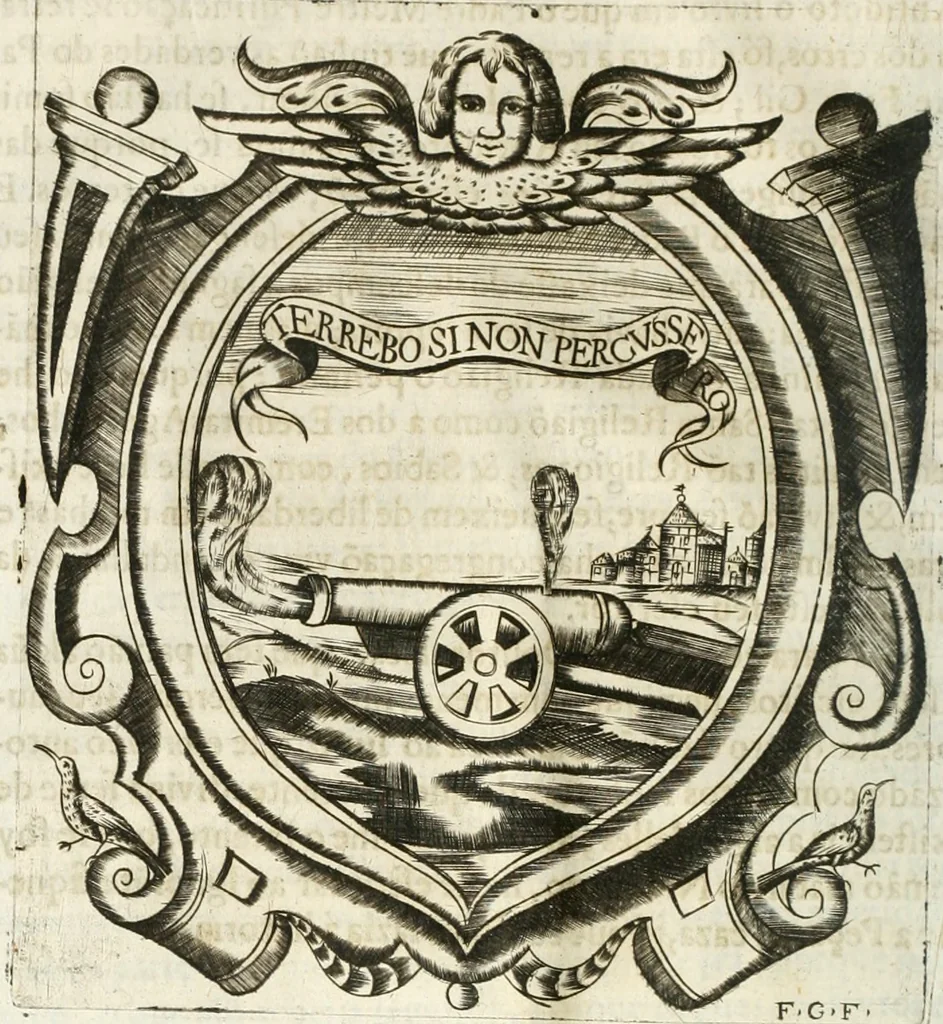 An illustration from O principe dos patriarcas S. Bento : primeiro[-segundo] tomo de sua vida, 1683, leaf 27
