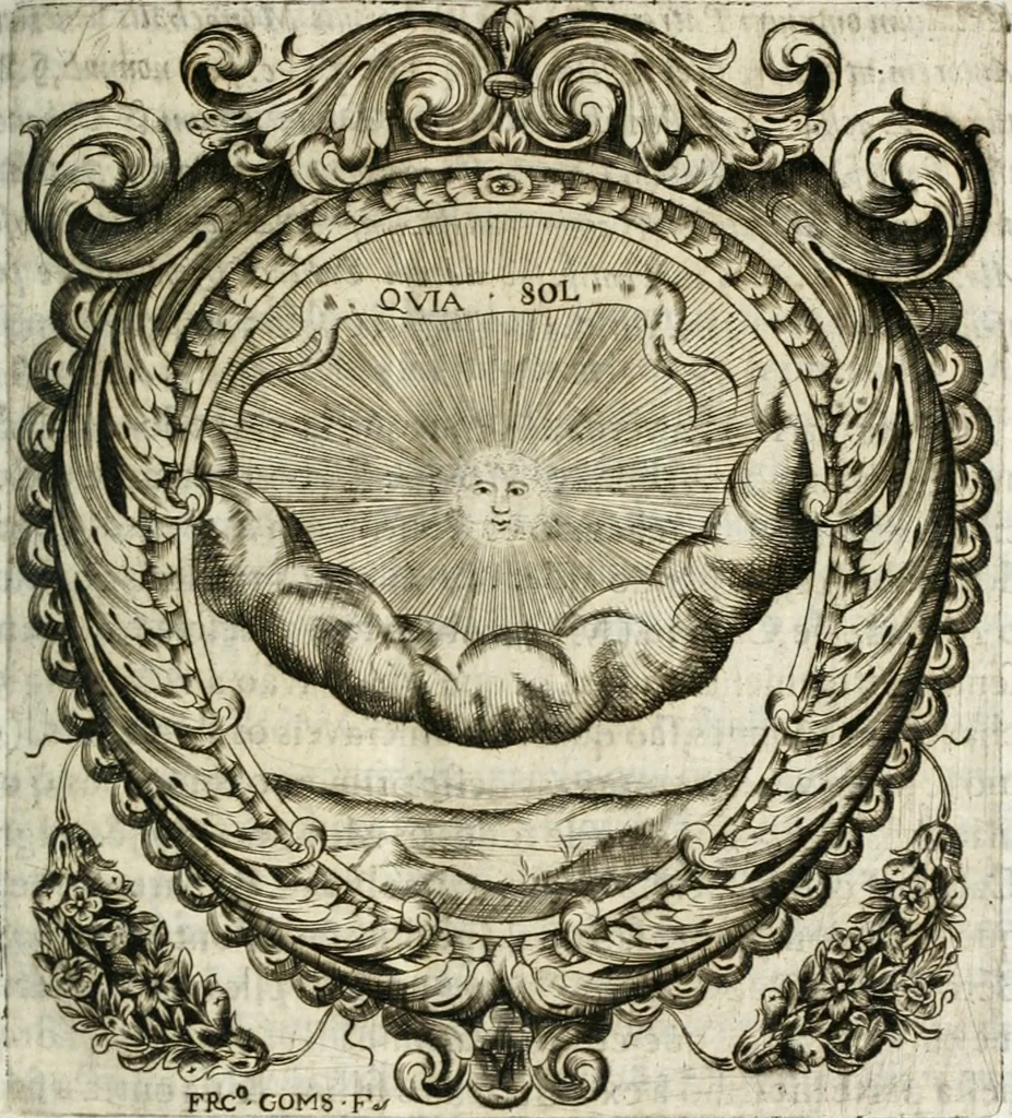 An illustration from O principe dos patriarcas S. Bento : primeiro[-segundo] tomo de sua vida, 1683, leaf 8
