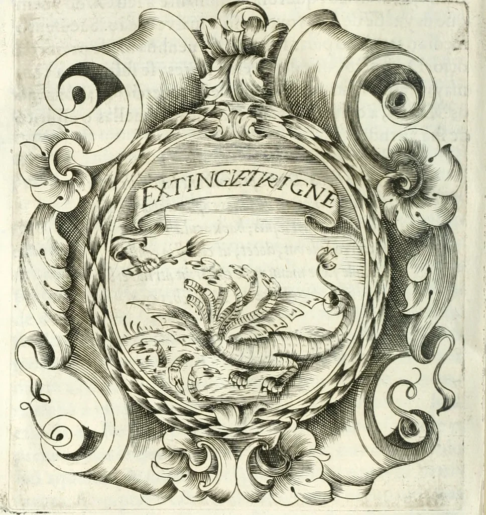 An illustration from O principe dos patriarcas S. Bento : primeiro[-segundo] tomo de sua vida, 1683, leaf 219