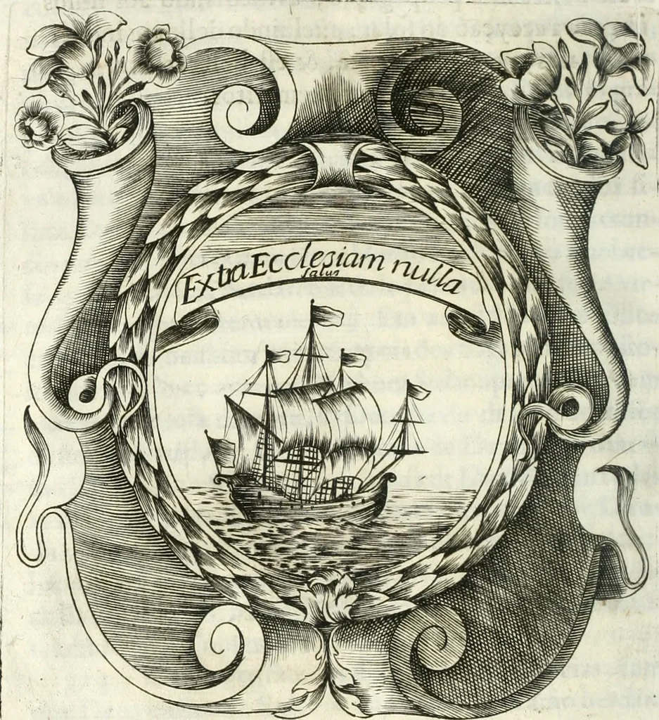 An illustration from O principe dos patriarcas S. Bento : primeiro[-segundo] tomo de sua vida, 1683, leaf 257