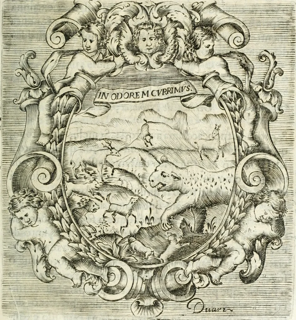 An illustration from O principe dos patriarcas S. Bento : primeiro[-segundo] tomo de sua vida, 1683, leaf 28