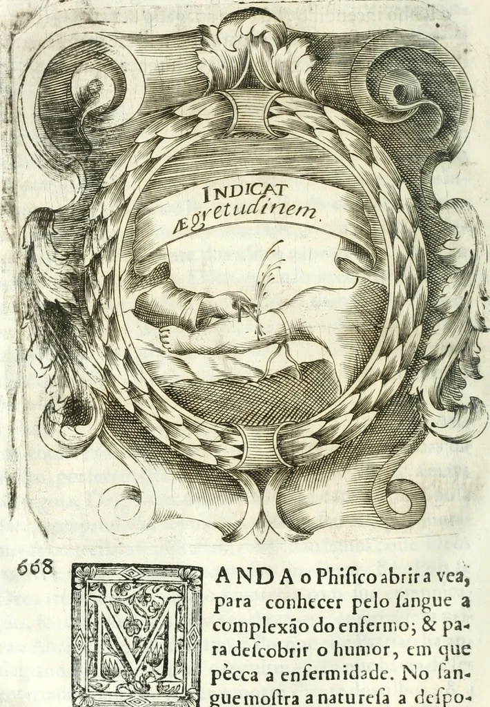 An illustration from O principe dos patriarcas S. Bento : primeiro[-segundo] tomo de sua vida, 1683, leaf 451