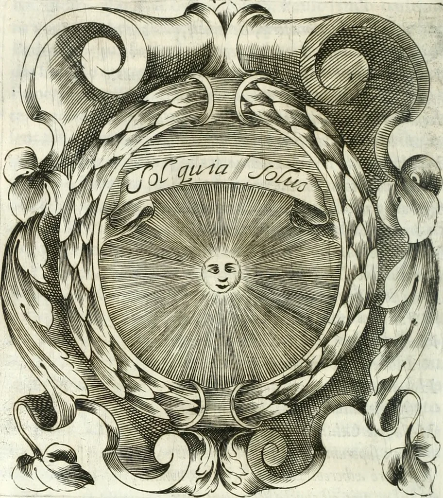 An illustration from O principe dos patriarcas S. Bento : primeiro[-segundo] tomo de sua vida, 1683, leaf 473