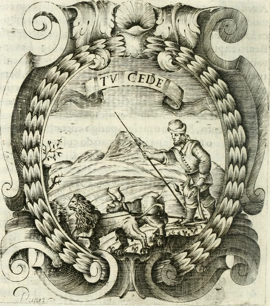 An illustration from O principe dos patriarcas S. Bento : primeiro[-segundo] tomo de sua vida, 1683, leaf 83