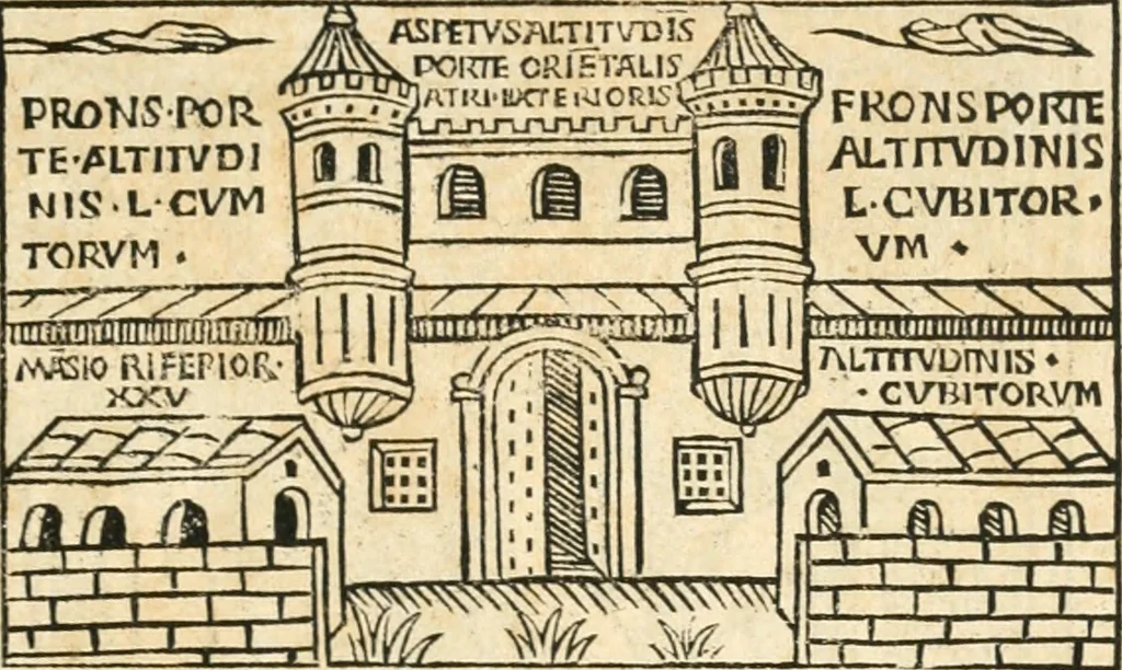 An illustration from Opusculu de mirabilibus noue et veteris urbis Rome, 1520, leaf 4