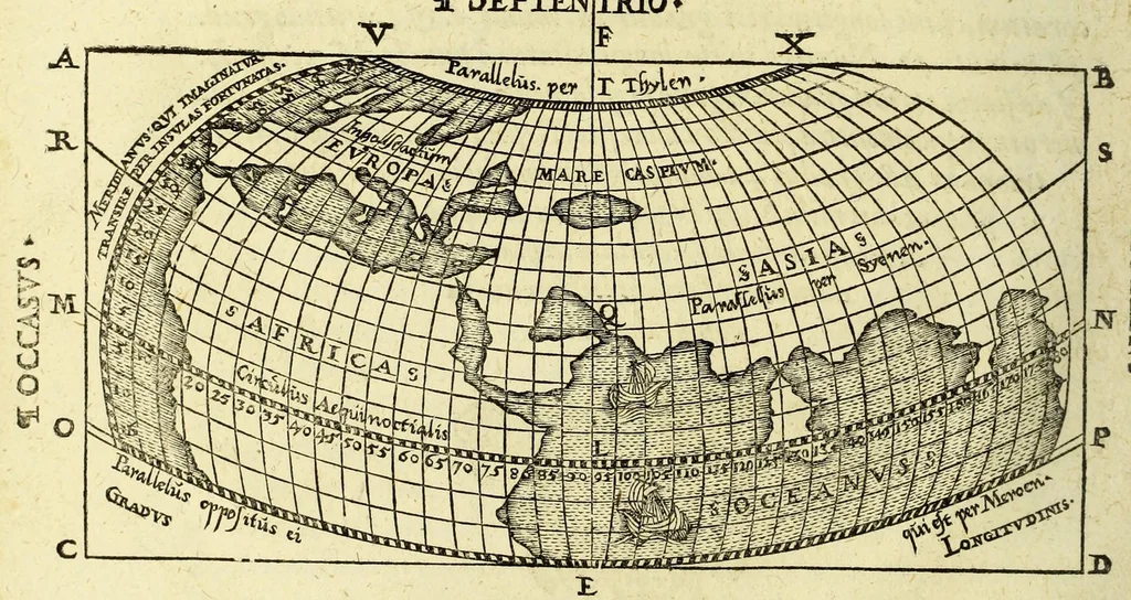 An illustration from Opusculum geographicum rarum, : totius eius negotii rationem, mira industria et breuitate complectens, iam recens ex diuersorum libris ac chartis, summa cura ac diligentia collectum & publicatum,, 1590, leaf 48