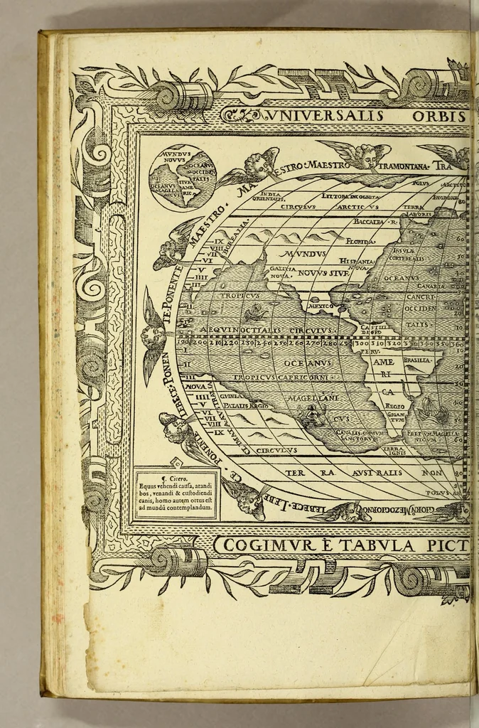 An illustration from Opusculum geographicum rarum, : totius eius negotii rationem, mira industria et breuitate complectens, iam recens ex diuersorum libris ac chartis, summa cura ac diligentia collectum & publicatum,, 1590, leaf 72