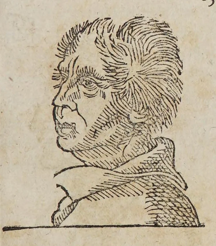 An illustration from Opus mathematicum octo libros complectens, : innumeris propemodum figuris idealibus manuum et physiognomiae, aliisque adornatum, quorum sex priores libri absolutissimae cheiromantiae theoricam, praxim, doctrinam, artem, & experientiam verissimam continent. Septimus physiognomiae dispositionem, hominʹumque omnium qualitates & complexiones. Octauus periaxiomata de faciebus signorum, & quid sol in vnaquaque domo existens, natis polliceatur. Remedia quoque omnium ægritudinum complectitur. Et naturalem astrologiam atq[ue] effectus lunae quoad diuersas ægritudines. Item isagogen astrologiæ iudiciariae, & totius diuinatricis artis encomia. Omnibus matheseos, cheiromantiae, philosophiae, & medicinæ studiosis vtiles ac necessarij., 1583, leaf 471