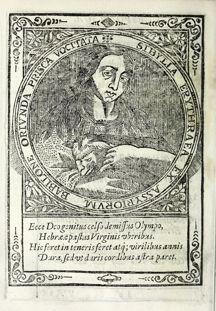 An illustration from Oraculos delas doçe sibilas, profetisas de Christo n[uest]ro Señor entre los gentiles, 1621, leaf 150