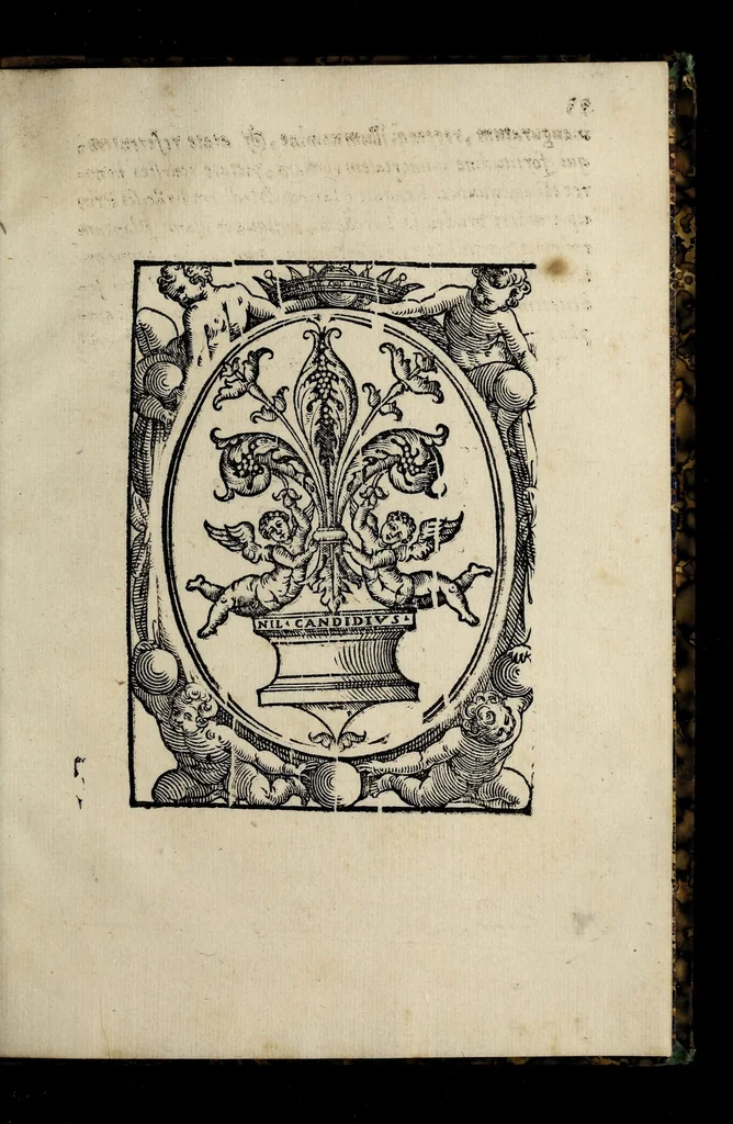 An illustration from Oratio ... habita Florentiae, in aede Divi Laurentii, in funere Henrici IIII. Galliarum et Navarrae Regis., 1610, leaf 45