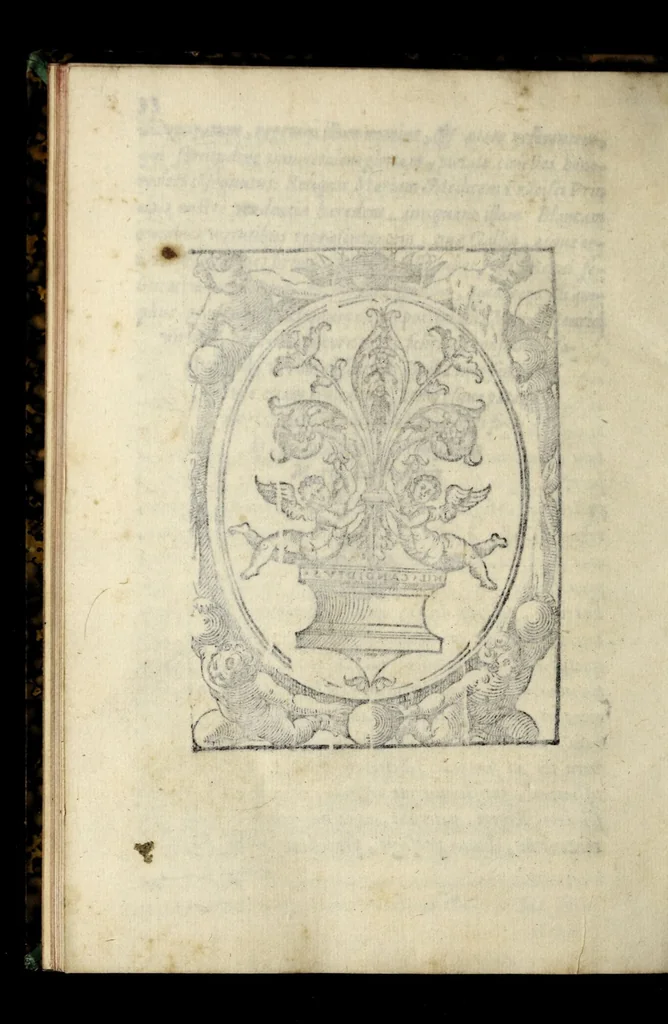 An illustration from Oratio ... habita Florentiae, in aede Divi Laurentii, in funere Henrici IIII. Galliarum et Navarrae Regis., 1610, leaf 46