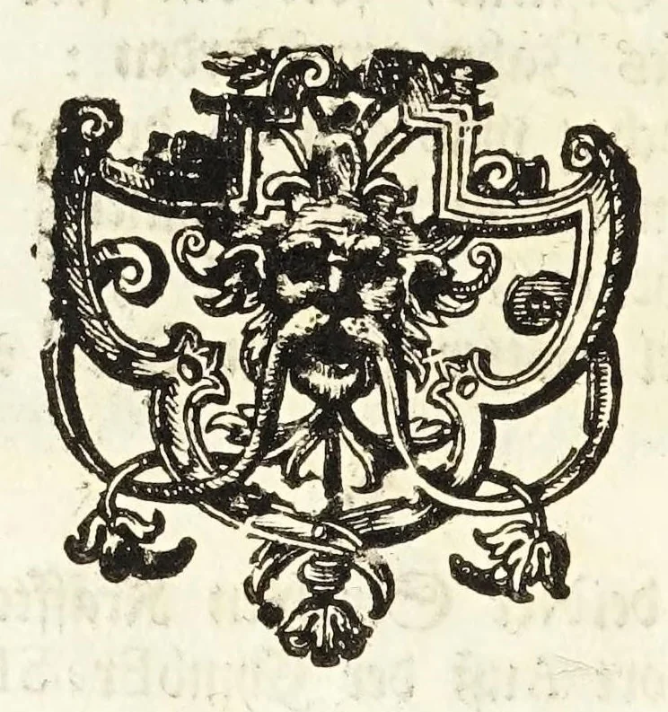 An illustration from Oratio inauguralis sacris augustissimarum nuptiarum solennibus serenissimi Principis ac Domini Dn. Caroli, D.G. Comitis Palatini ad Rhenum, electoralis dignitatis haeredis, ducis Bavariae et serenissimae Daniae et Novvegiae principis haeredis Wilhelminae Ernestinae, divi Friderici III. Daniae, Norwegiae, Gothorum Vandalorumque regis filiae, 1671, leaf 68