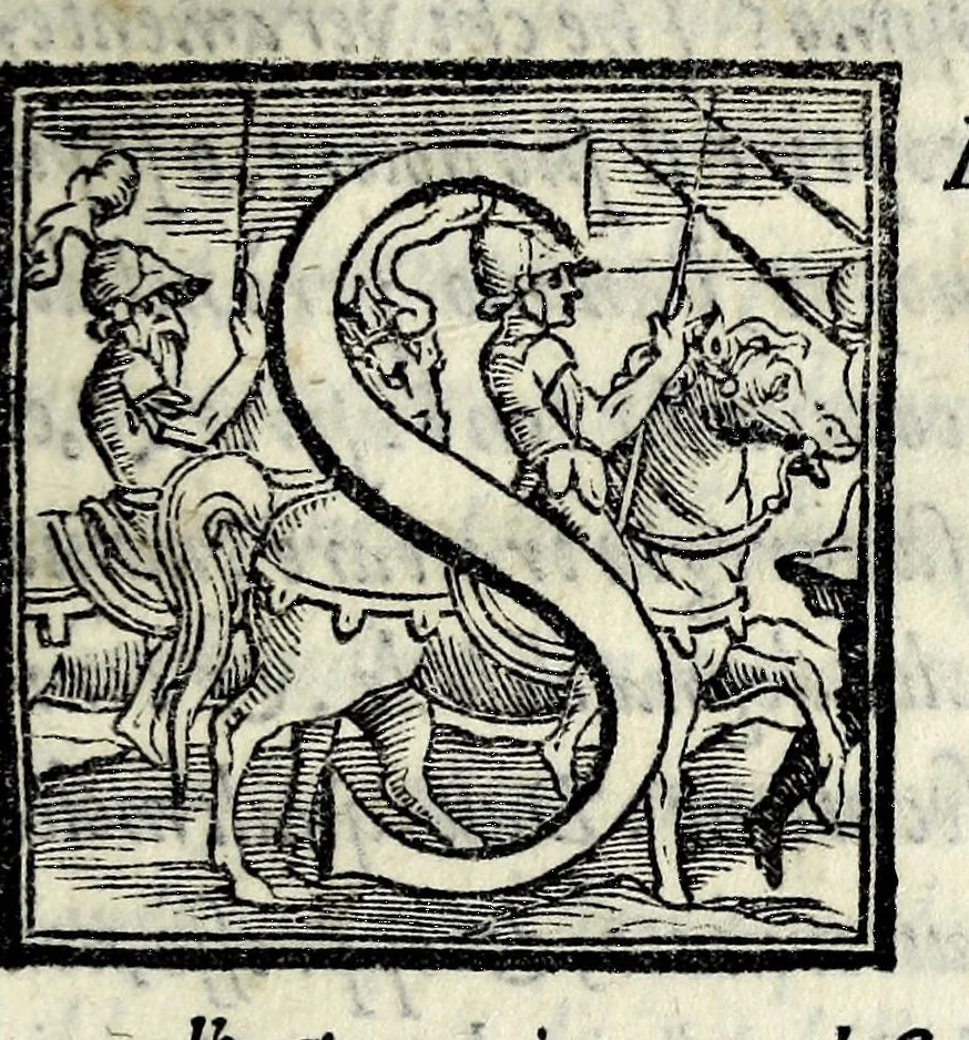 An illustration from Oratione fvnerale di M. Pietro Angelio da Barga, fatta nelle esseqvie del sereniss. Cosimo de Medici, gran duca di Toscana : recitata nel duomo di Pisa il di xiiij giugno MDLXXIIII e tradotta in lingva fiorentina, 1574, leaf 7