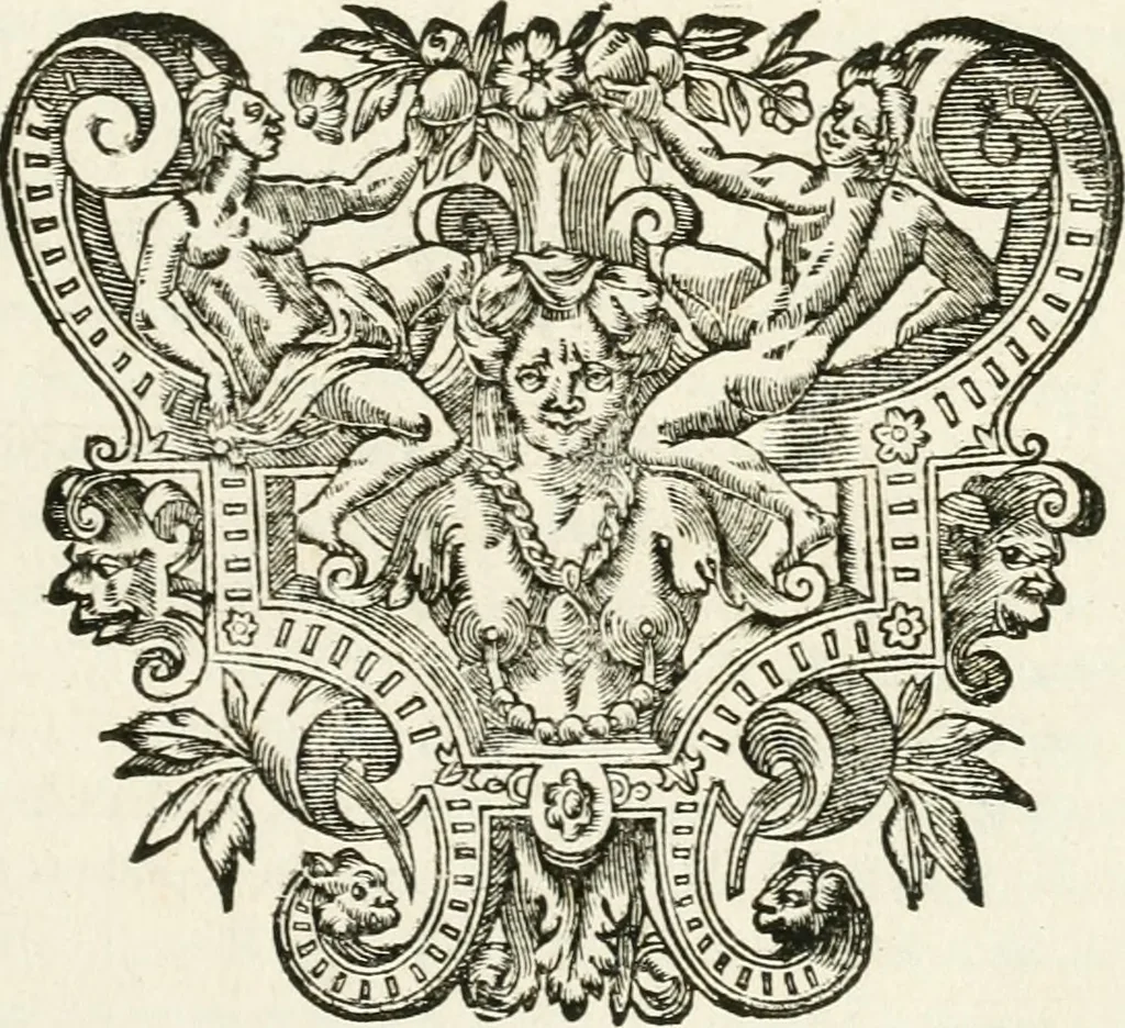 An illustration from Oratione fvnerale nelle solenni eseqvie di Alfonso IV. dvca di Modona e Reggio etc., à 16. di luglio l'anno MDCLXII. defunto : celebrate à 12. di giugno MDCLXIII. dall'Altezze serenisime di madama Lavra Sva consorte e del serenissimo dvca Francesco II. Svo figlio, 1663, leaf 14