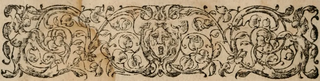 An illustration from Orationes Aeschinis et Demosthenis inter se contrariae à Dionysio Lambino ... in Latinum sermonem conuersae, 1565, leaf 197