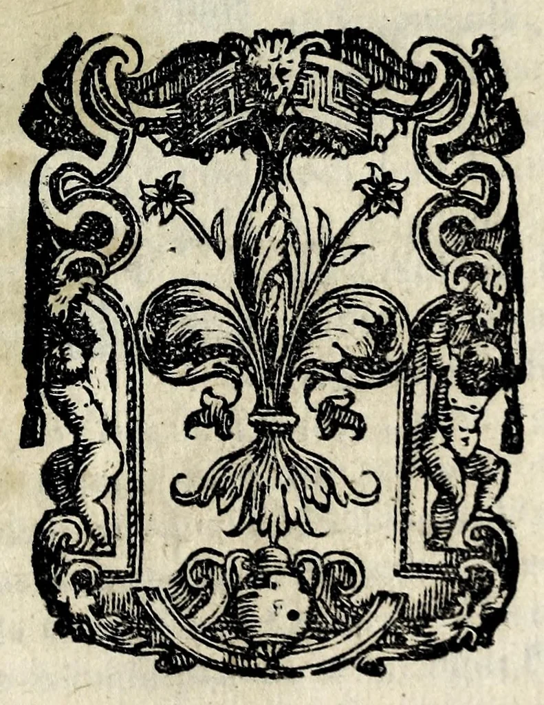 An illustration from Orazione d'Antonio Folchi sopra le lodi della sac. catt. real maesta del re di Spagnia, Don Filippo II. d'Avstria : recitata da lui in S. Maria Nouella di Firenze il di 22. di dicembre 1598 nell'essequie fatteui per detta maesta dalla nazione spagnuola, 1599, leaf 3