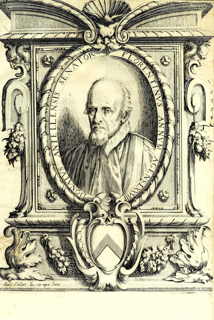 An illustration from Orazione di Cammillo Rinuccini in lode del sig. Donato dell'Antella, senator fiorentino .., 1619, leaf 9
