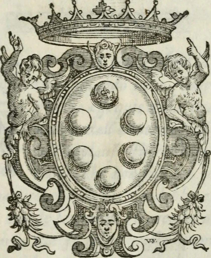 An illustration from Orazione funerale nell'esequie di madama sereniss. Margherita Gonzaga d'Este, duchessa di Ferrara, 1618, leaf 2