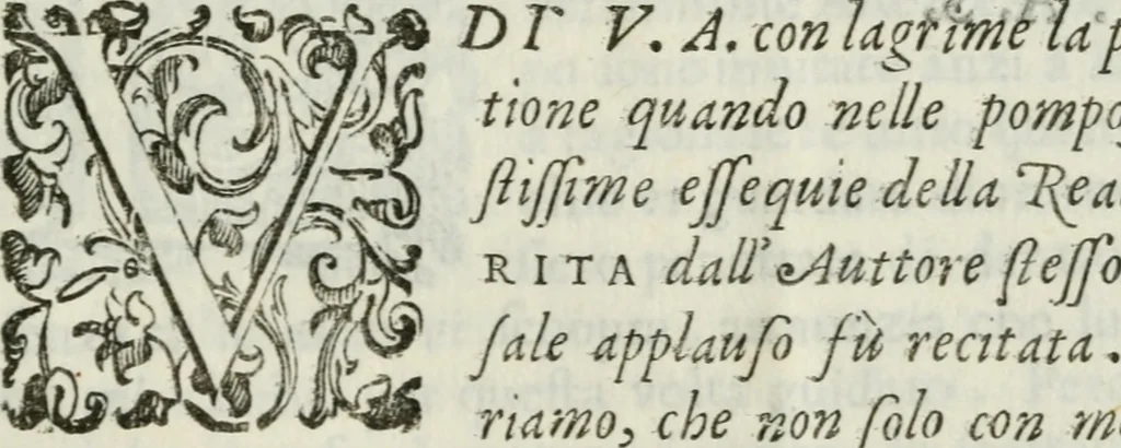An illustration from Orazione funerale nell'esequie di madama sereniss. Margherita Gonzaga d'Este, duchessa di Ferrara, 1618, leaf 4