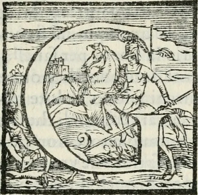 An illustration from Orazione fvnerale di Benedetto Betti : da lui publicamente recitata nelle esequie del sereniss. Cosimo Medici gran duca di Toscana : celebrate il dì 13. de giugnio 1574. nella Compagnia di S. Giouanni Vangelista : con la descrizione dell'apparato messa nel fine, 1574, leaf 8