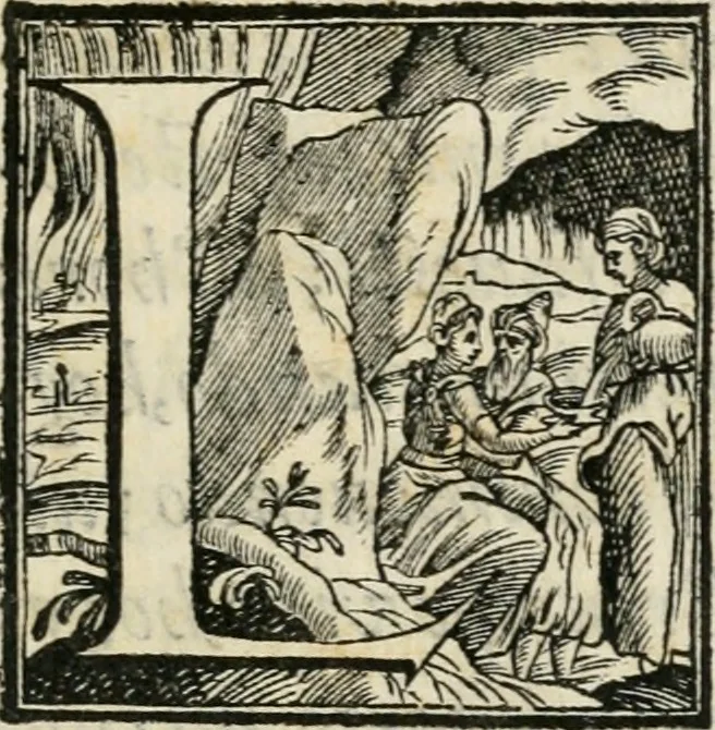 An illustration from Orazione fvnerale del cavalier Lionardo Salviati : da lui publicamente recitata nell'esequie del sereniss. Cosimo Medici grandvca di Toscana, gran maestro della relligione de' Caualieri di Santo Stefano : celebrate l'vltimo dì d'aprile dell'anno 1574 nella chiesa dell'ordine in Pisa, 1574, leaf 8