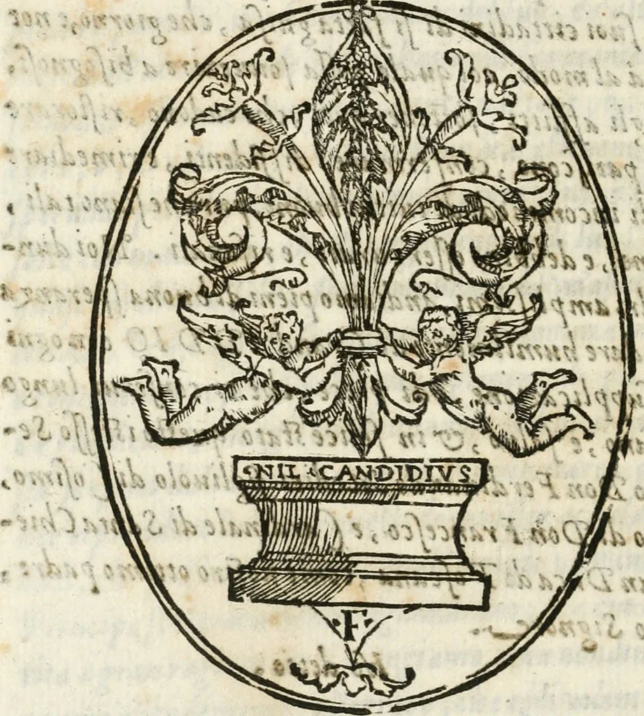 An illustration from Orazion funerale del s. Pietro Angeli da Barga : recitata latina in Firenze nell'esseqvie del serenis.mo d. Francesco Medici, gran duca di Toscana, sotto di 15. di dicemb. M.D.LXXXVII, 1587, leaf 23