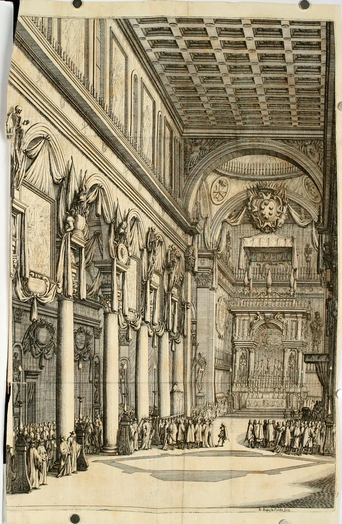 An illustration from Orazion funerale per la morte del sereniss. Ferdinando II, granduca di Toscana : nell' esequie celebrate in Firenze dal serenissimo gran duca Cosimo III, 1671, leaf 51