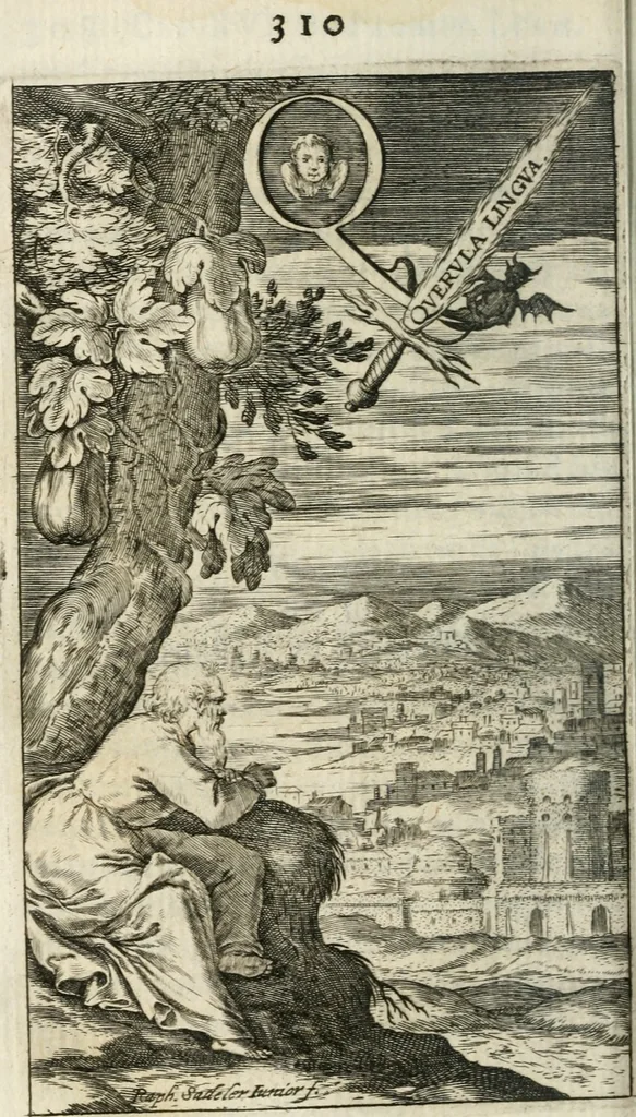 An illustration from Orbis phaethon : sive De universis vitiis linguae, 1629, leaf 333