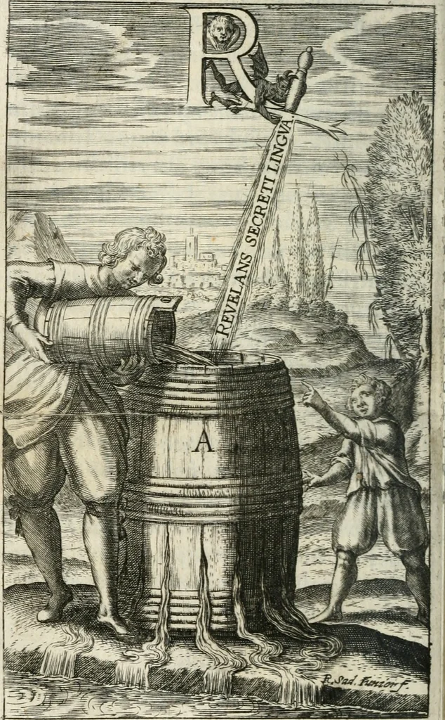 An illustration from Orbis phaethon : sive De universis vitiis linguae, 1629, leaf 357