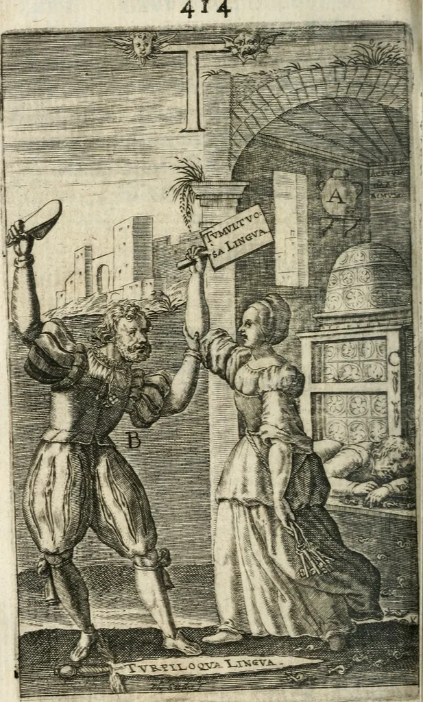 An illustration from Orbis phaethon : sive De universis vitiis linguae, 1629, leaf 437