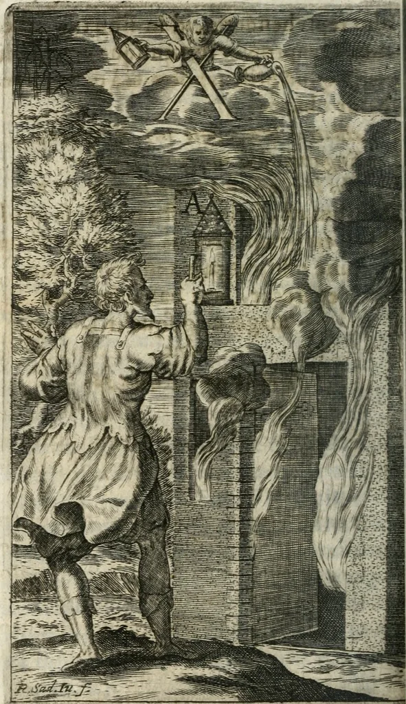An illustration from Orbis phaethon : sive De universis vitiis linguae, 1629, leaf 519