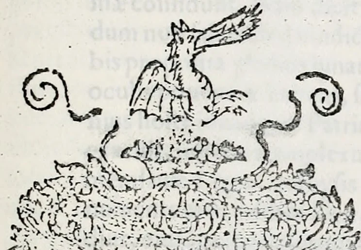 An illustration from Orbis Polonvs, splendoribus caeli: Triumphis mundi: pulchritudine animantium: decore aquatilium: naturae excellentia reptilium, condecoratvs. In qvo antiqva Sarmatarvm gentilitia, pervetvstae nobilitatis polonae insignia, vetera & noua indigenatus meritorum praemia & arma, specificantur & relucent. Nunc primum, vt Latinitati consecratus, ita claritate & veritate perspicuus, 1641, leaf 1094