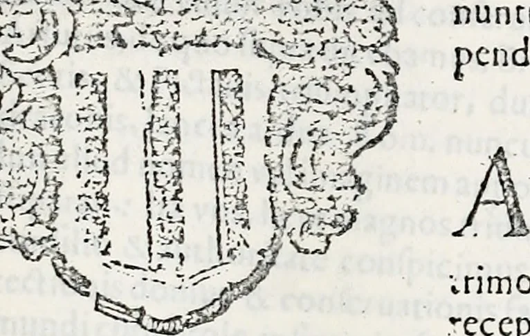 An illustration from Orbis Polonvs, splendoribus caeli: Triumphis mundi: pulchritudine animantium: decore aquatilium: naturae excellentia reptilium, condecoratvs. In qvo antiqva Sarmatarvm gentilitia, pervetvstae nobilitatis polonae insignia, vetera & noua indigenatus meritorum praemia & arma, specificantur & relucent. Nunc primum, vt Latinitati consecratus, ita claritate & veritate perspicuus, 1641, leaf 518