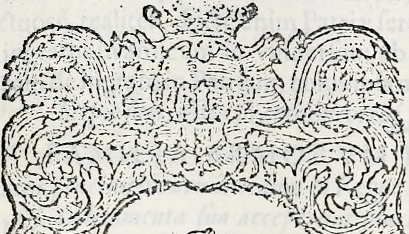 An illustration from Orbis Polonvs, splendoribus caeli: Triumphis mundi: pulchritudine animantium: decore aquatilium: naturae excellentia reptilium, condecoratvs. In qvo antiqva Sarmatarvm gentilitia, pervetvstae nobilitatis polonae insignia, vetera & noua indigenatus meritorum praemia & arma, specificantur & relucent. Nunc primum, vt Latinitati consecratus, ita claritate & veritate perspicuus, 1641, leaf 876