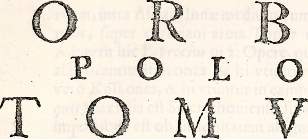 An illustration from Orbis Polonvs, splendoribus caeli: Triumphis mundi: pulchritudine animantium: decore aquatilium: naturae excellentia reptilium, condecoratvs. In qvo antiqva Sarmatarvm gentilitia, pervetvstae nobilitatis polonae insignia, vetera & noua indigenatus meritorum praemia & arma, specificantur & relucent. Nunc primum, vt Latinitati consecratus, ita claritate & veritate perspicuus, 1641, leaf 20