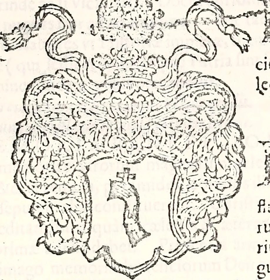 An illustration from Orbis Polonvs, splendoribus caeli: Triumphis mundi: pulchritudine animantium: decore aquatilium: naturae excellentia reptilium, condecoratvs. In qvo antiqva Sarmatarvm gentilitia, pervetvstae nobilitatis polonae insignia, vetera & noua indigenatus meritorum praemia & arma, specificantur & relucent. Nunc primum, vt Latinitati consecratus, ita claritate & veritate perspicuus, 1641, leaf 278