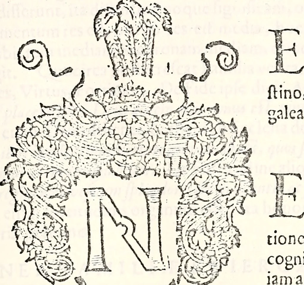 An illustration from Orbis Polonvs, splendoribus caeli: Triumphis mundi: pulchritudine animantium: decore aquatilium: naturae excellentia reptilium, condecoratvs. In qvo antiqva Sarmatarvm gentilitia, pervetvstae nobilitatis polonae insignia, vetera & noua indigenatus meritorum praemia & arma, specificantur & relucent. Nunc primum, vt Latinitati consecratus, ita claritate & veritate perspicuus, 1641, leaf 302